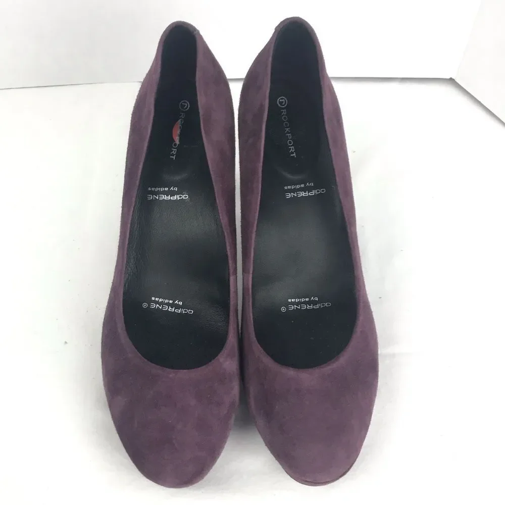 Rockport Janae Purple Suede Platform Heels Sz 10
